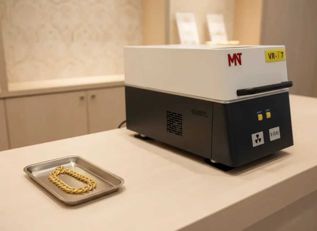 เครื่อง XRF ตรวจเปอร์เซ็นต์ทองก่อนรับซื้อทอง ที่ PPK Gold เพชรพรพุฒิ