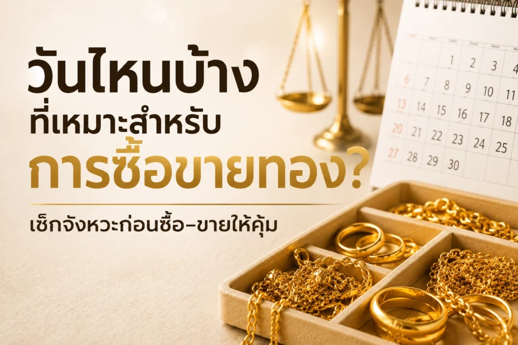 วันไหนบ้างที่เหมาะสำหรับการซื้อขายทอง? เช็กจังหวะก่อนซื้อ–ขายให้คุ้ม