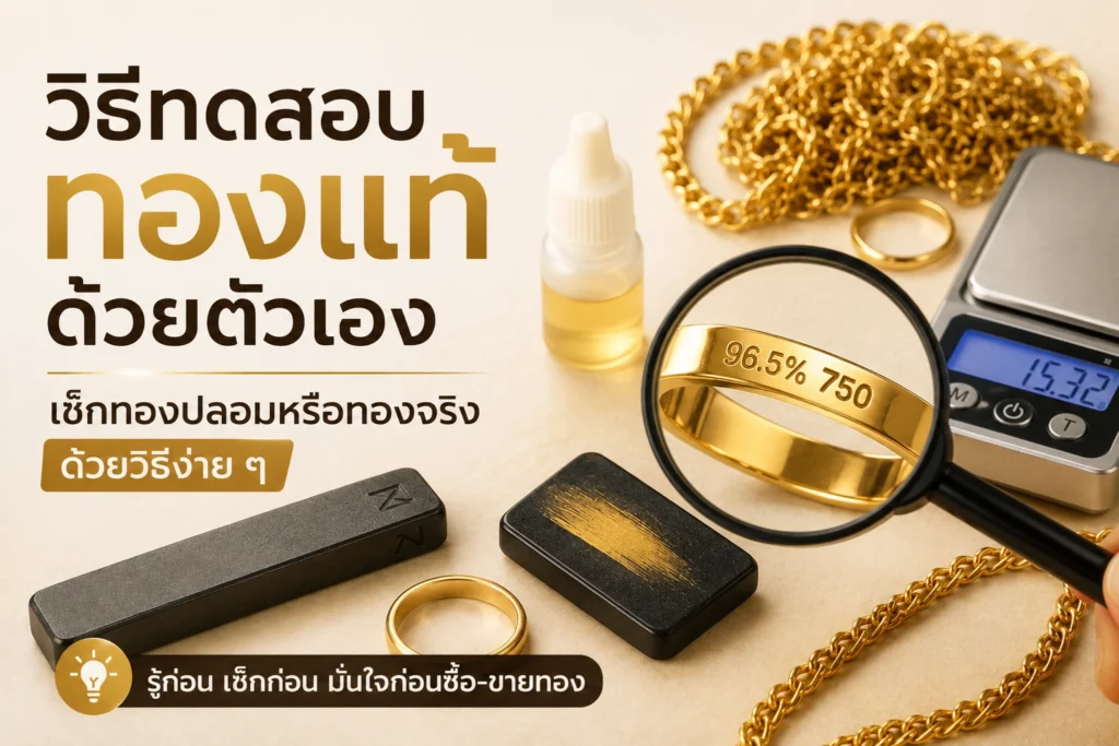 วิธีทดสอบทองแท้ด้วยตัวเอง เช็กทองปลอมหรือทองจริงด้วยวิธีง่าย ๆ